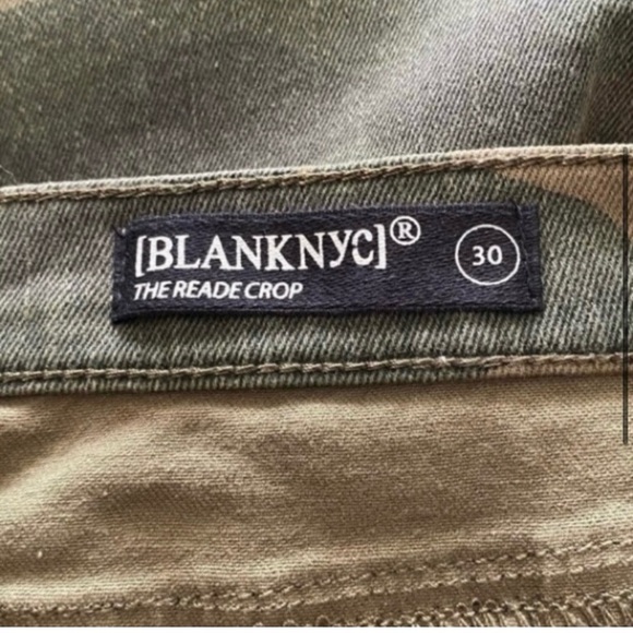 Blank NYC Revolve The Reade Crop Camo Camouflage Skinny Jeans Pants Size 30 - Picture 3 of 15